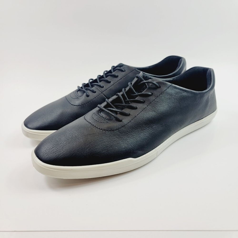 Ecco Black Leather Simpli Lace Up Sneaker Women 10/41. BIN2